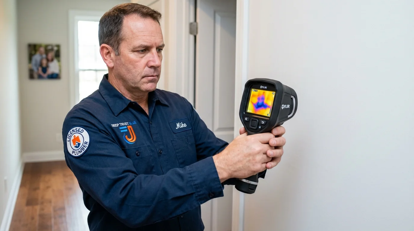 Thermal imaging leak detection by Johns Plumbing LLC in Middle River